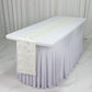 Jacquard Table Runner Off White, 12"x108" - Abstract Watercolor Pattern