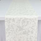 Jacquard Table Runner Off White, 12"x108" - Abstract Watercolor Pattern