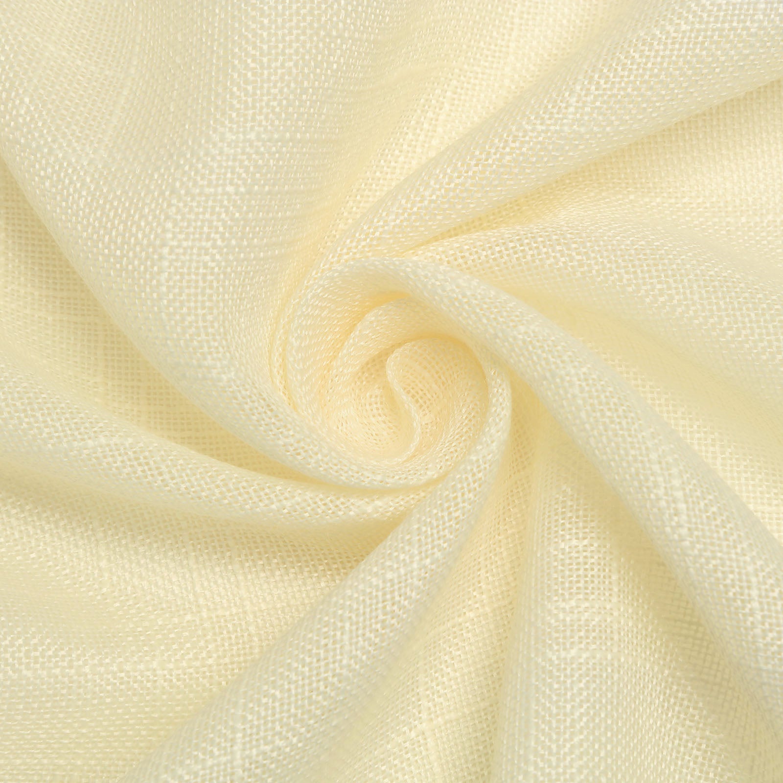 Ivory linen table runner with slubby texture, wrinkle resistant.