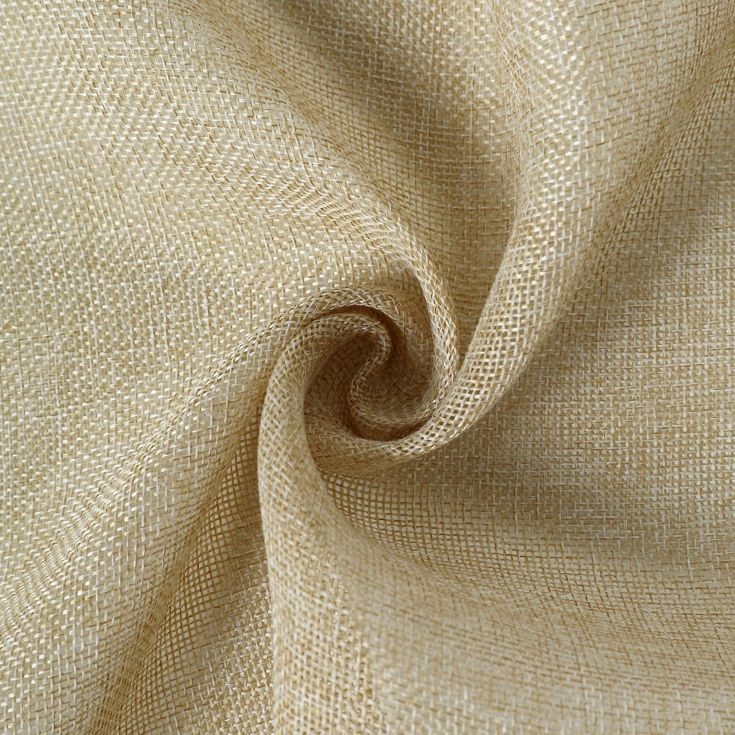 Natural beige faux jute linen table runner, 14"x108", boho chic rustic style.