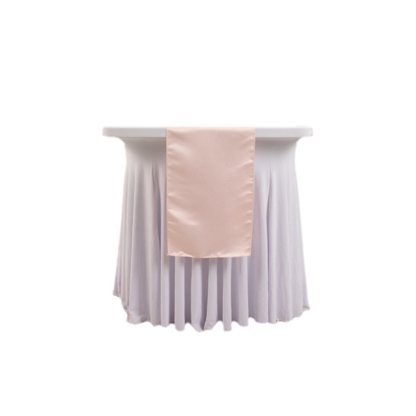 12"x108" Blush Lamour Satin Table Runner