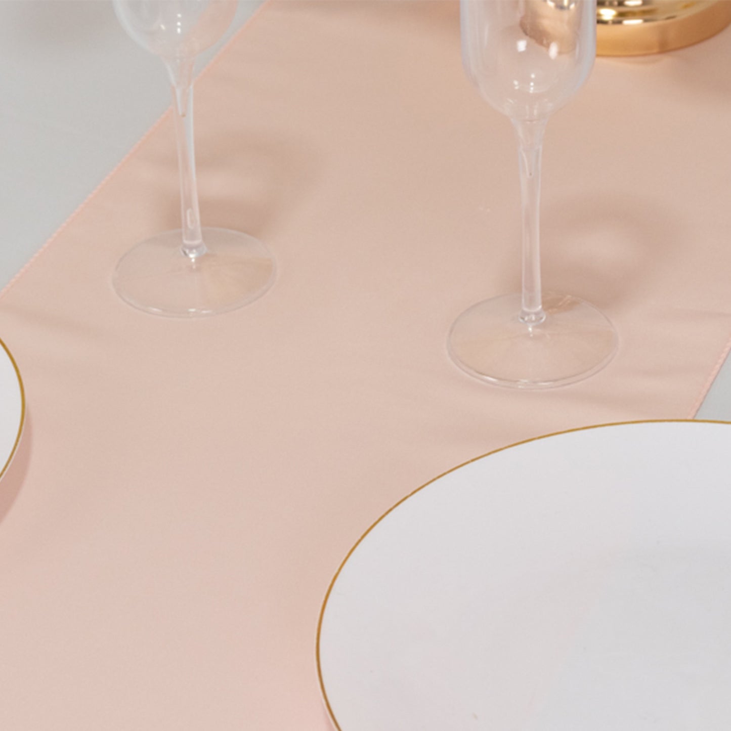 12"x108" Blush Lamour Satin Table Runner