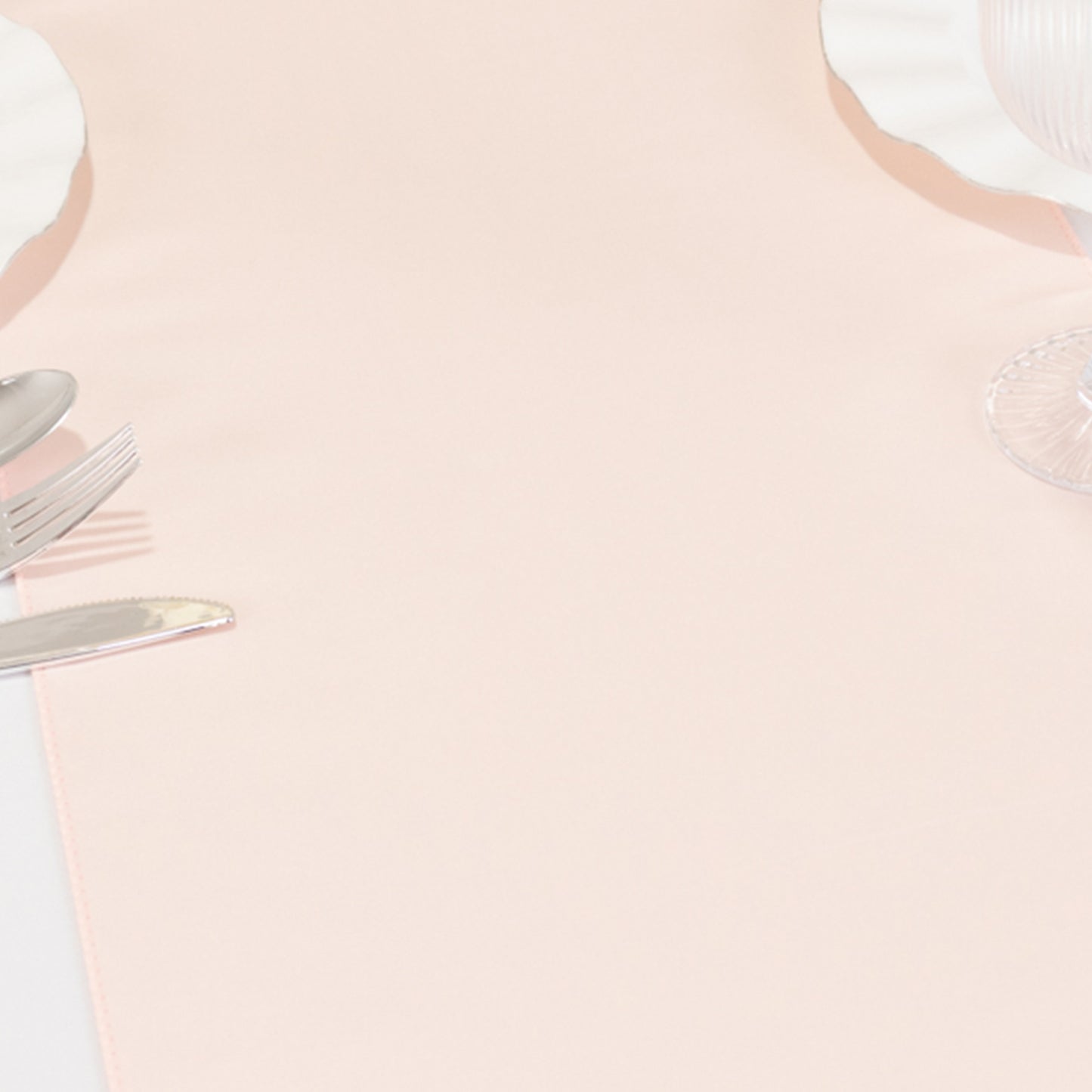 12"x108" Blush Lamour Satin Table Runner
