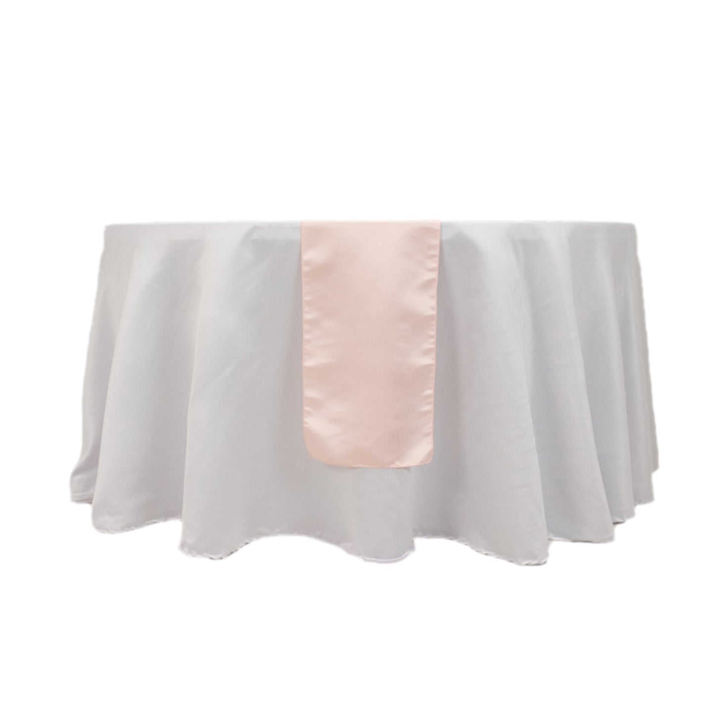12"x108" Blush Lamour Satin Table Runner