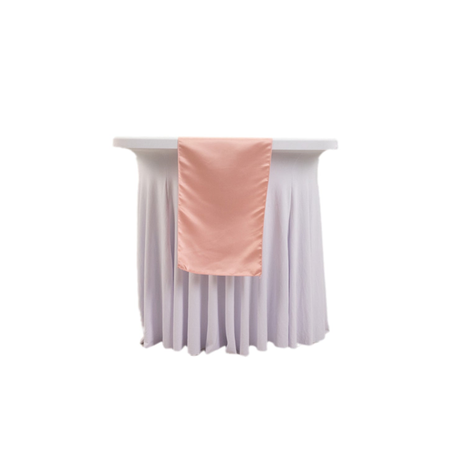12"x108" Dusty Rose Lamour Satin Table Runner