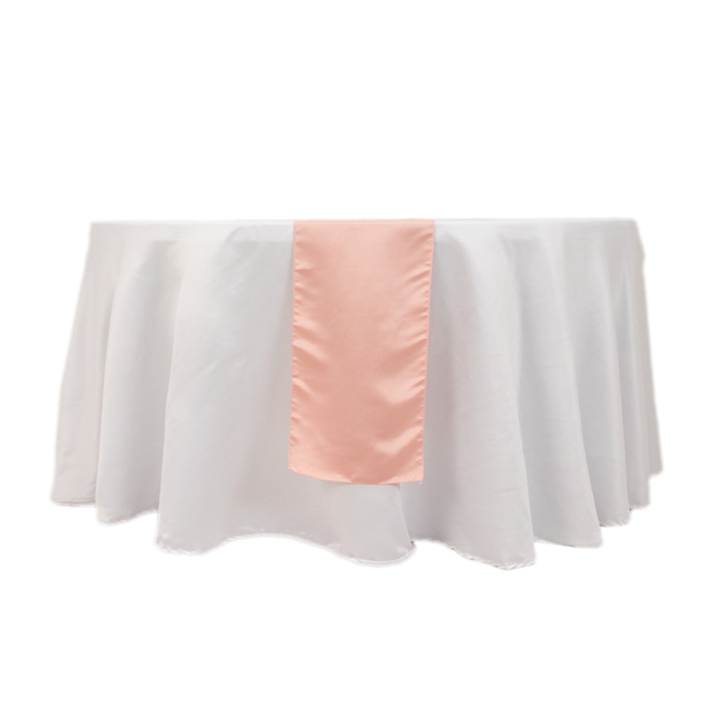 12"x108" Dusty Rose Lamour Satin Table Runner