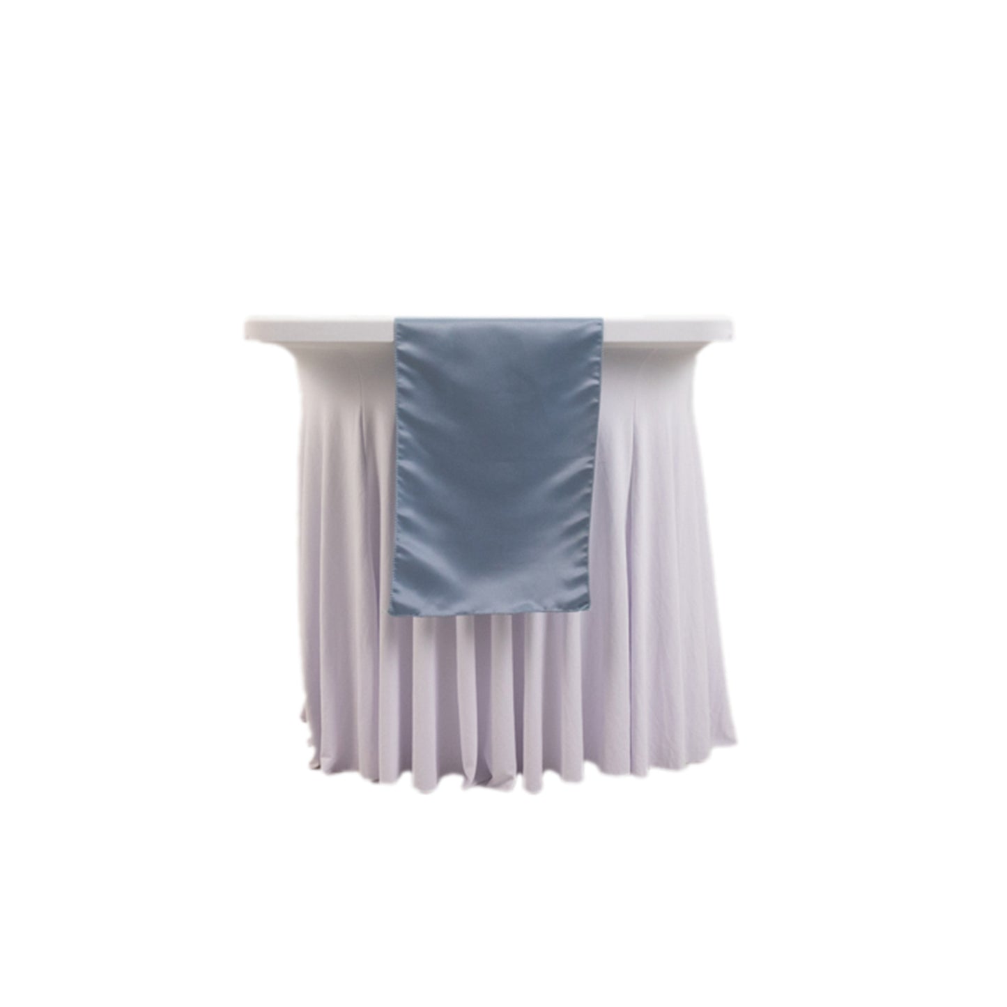 12"x108" Dusty Blue Lamour Satin Table Runner