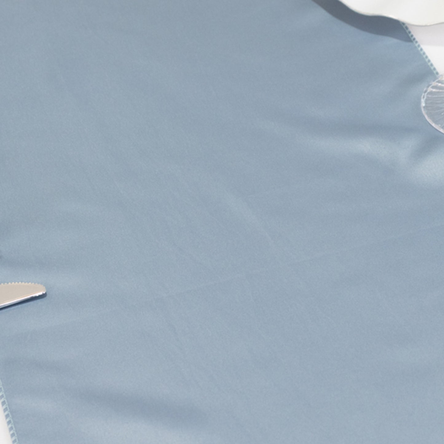 12"x108" Dusty Blue Lamour Satin Table Runner
