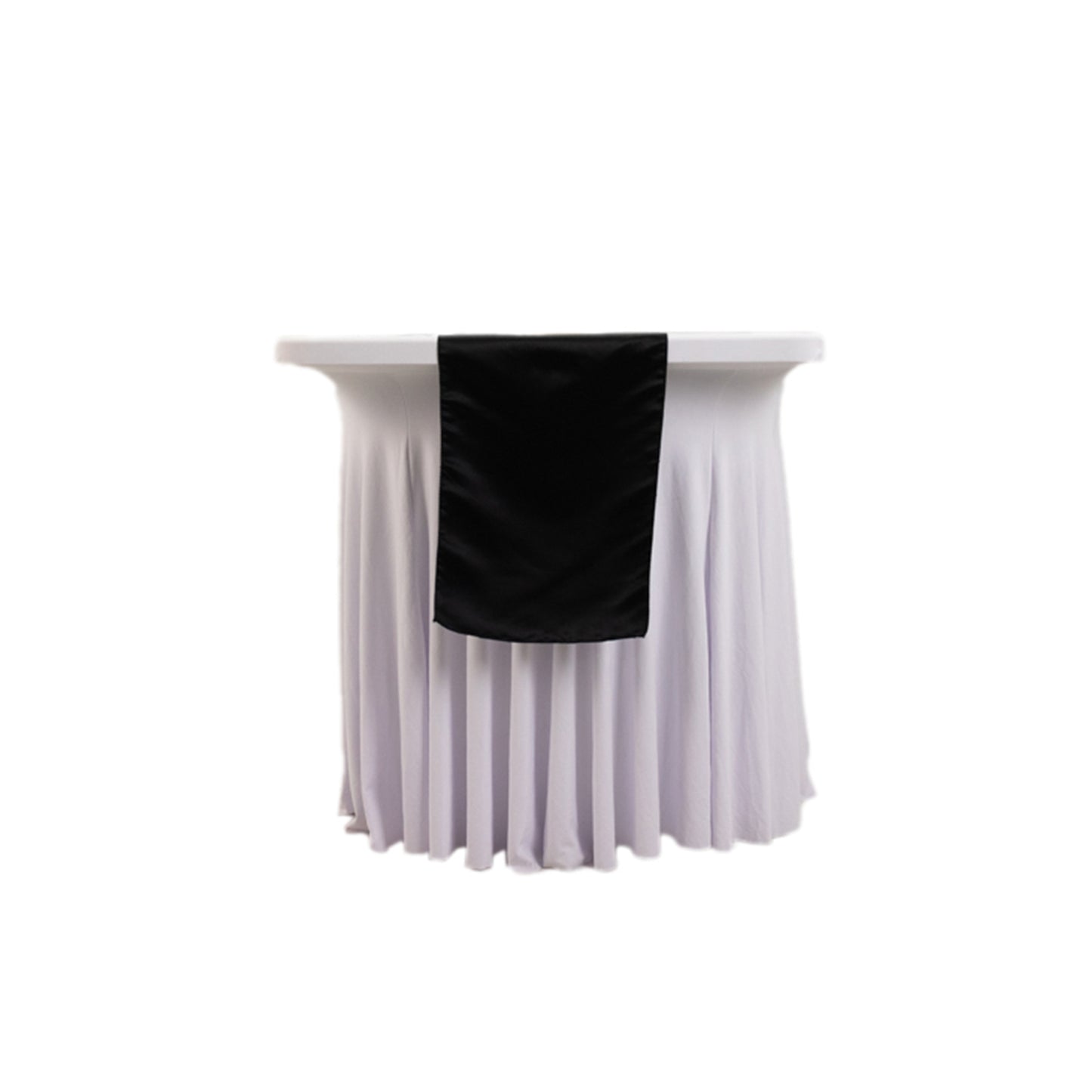 12"x108" Black Lamour Satin Table Runner