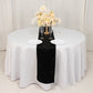 12"x108" Black Lamour Satin Table Runner