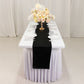 12"x108" Black Lamour Satin Table Runner