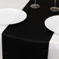 12"x108" Black Lamour Satin Table Runner