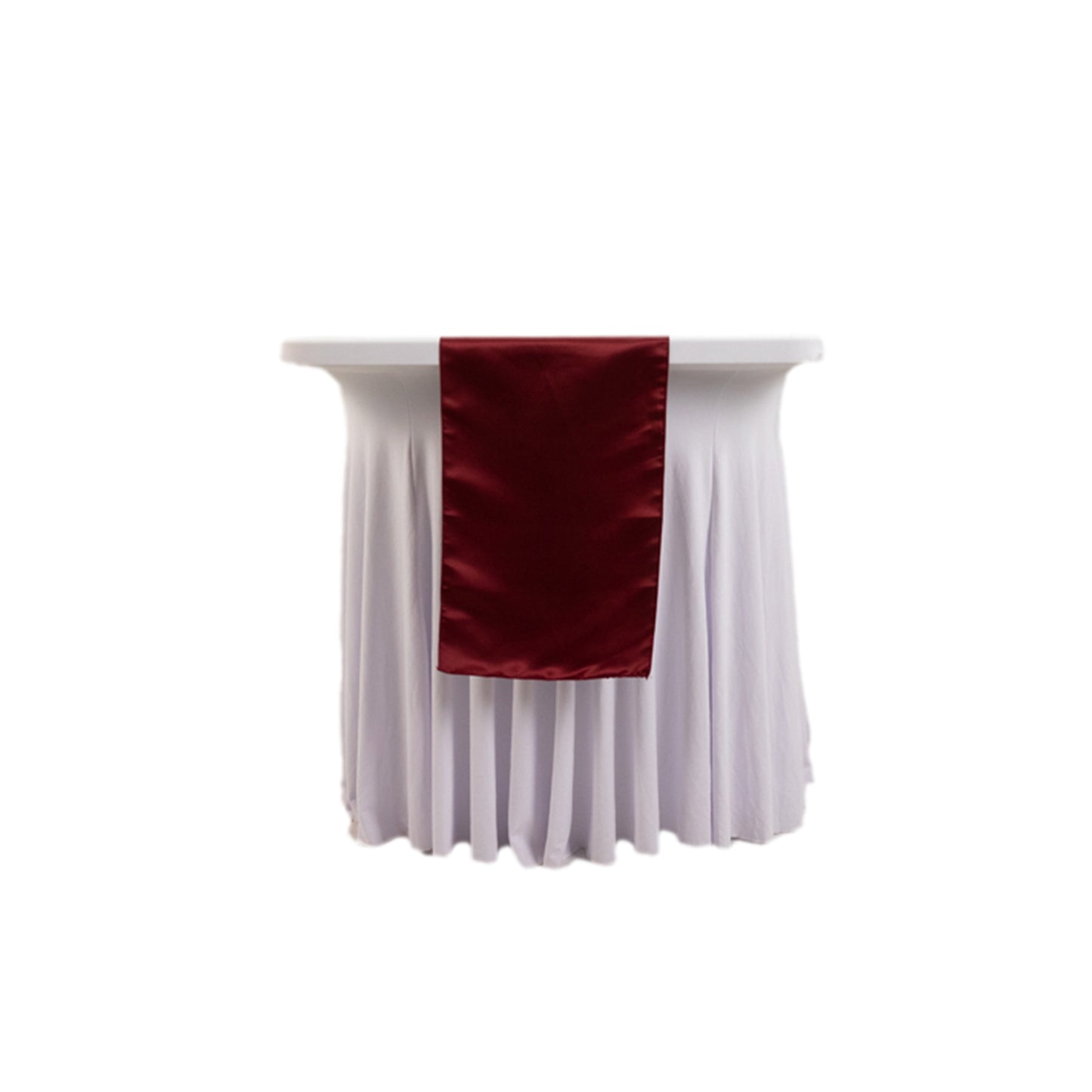 12"x108" Burgundy Lamour Satin Table Runner