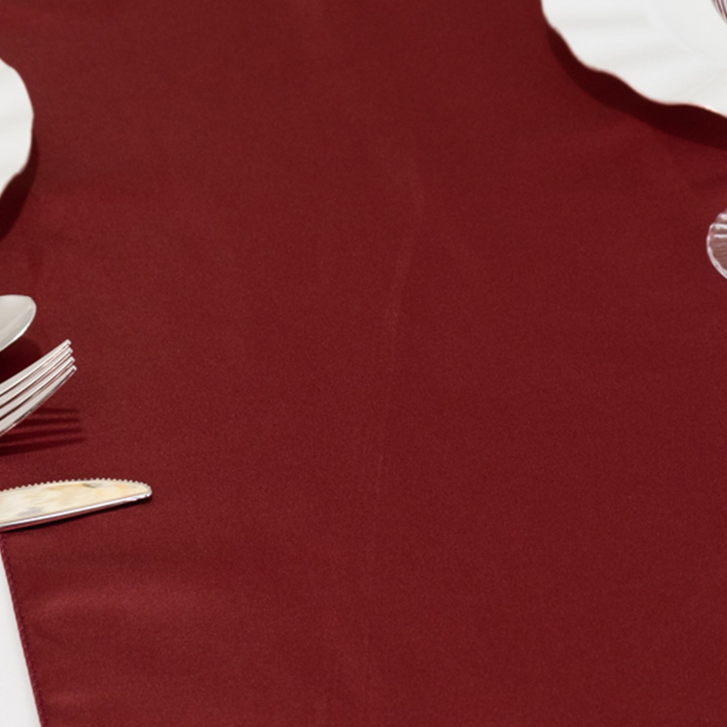 12"x108" Burgundy Lamour Satin Table Runner