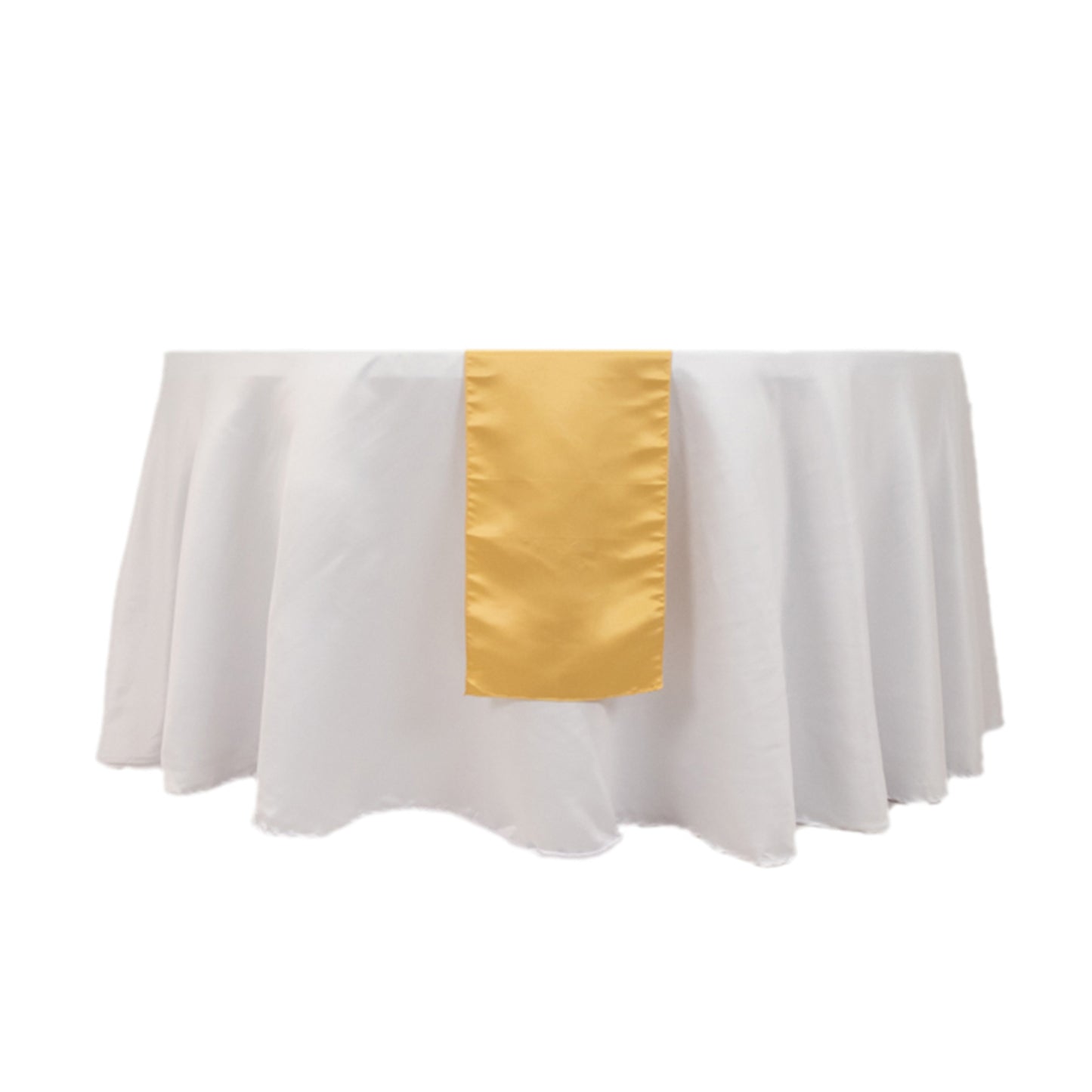 12"x108" Champagne Lamour Satin Table Runner
