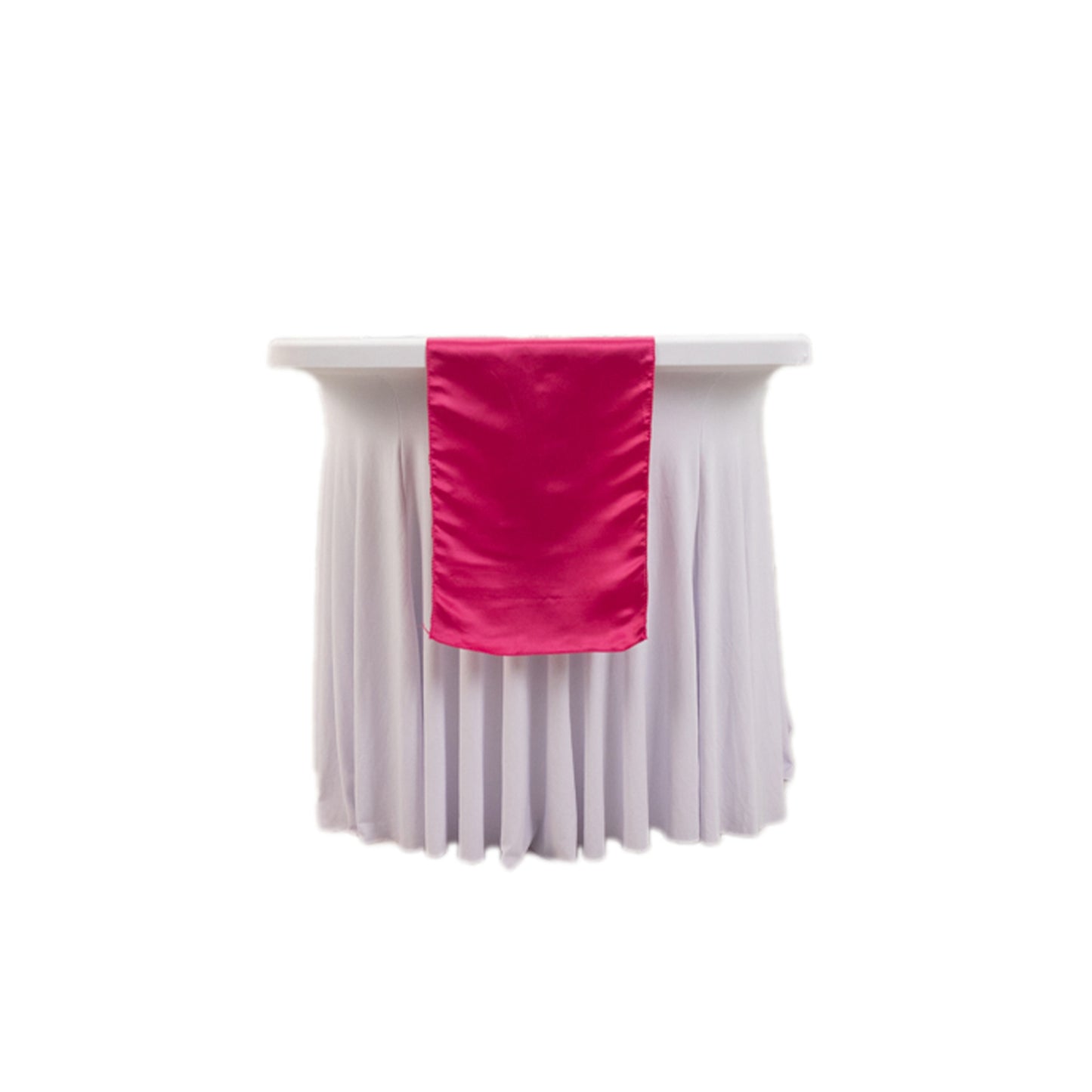 12"x108" Fuchsia Lamour Satin Table Runner
