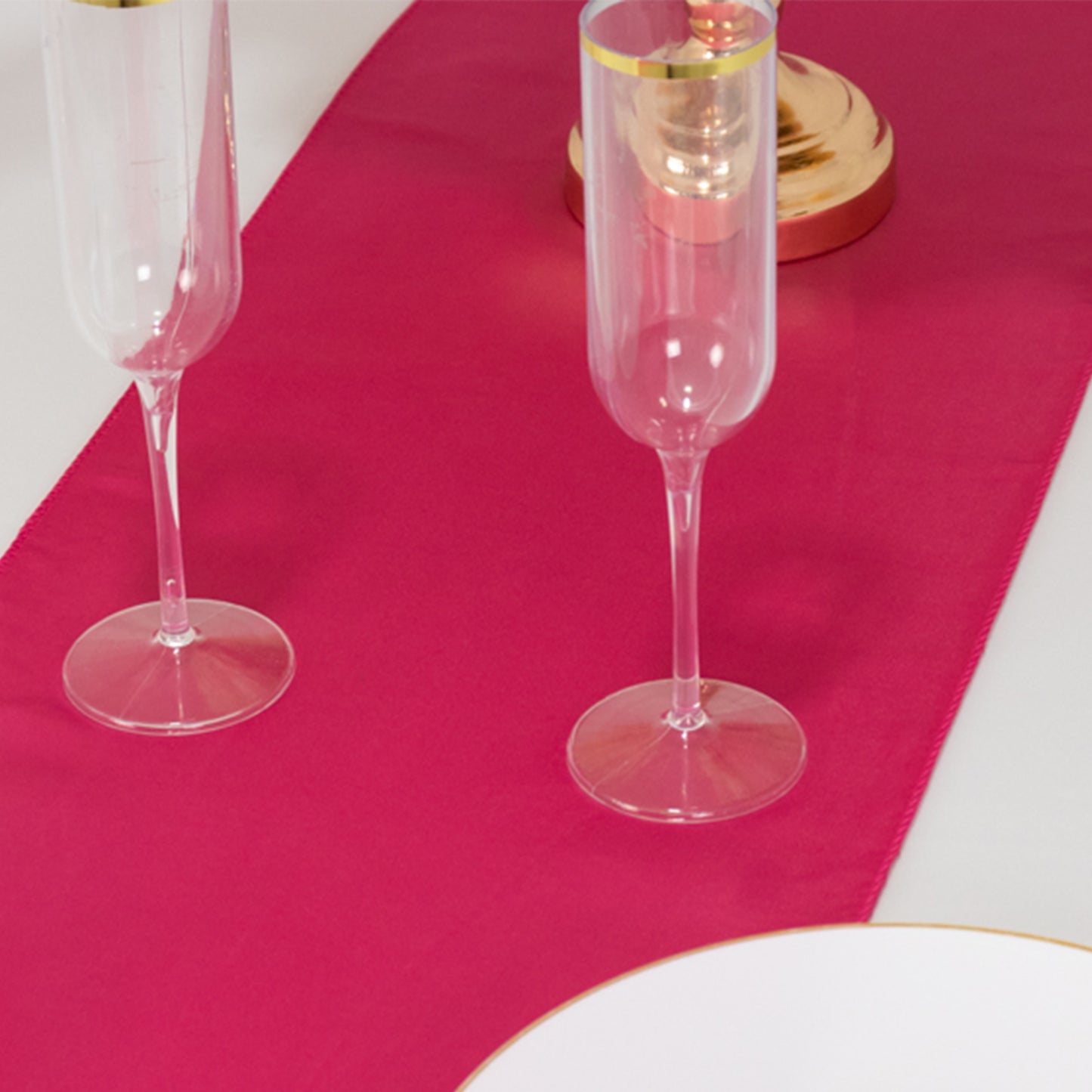 12"x108" Fuchsia Lamour Satin Table Runner