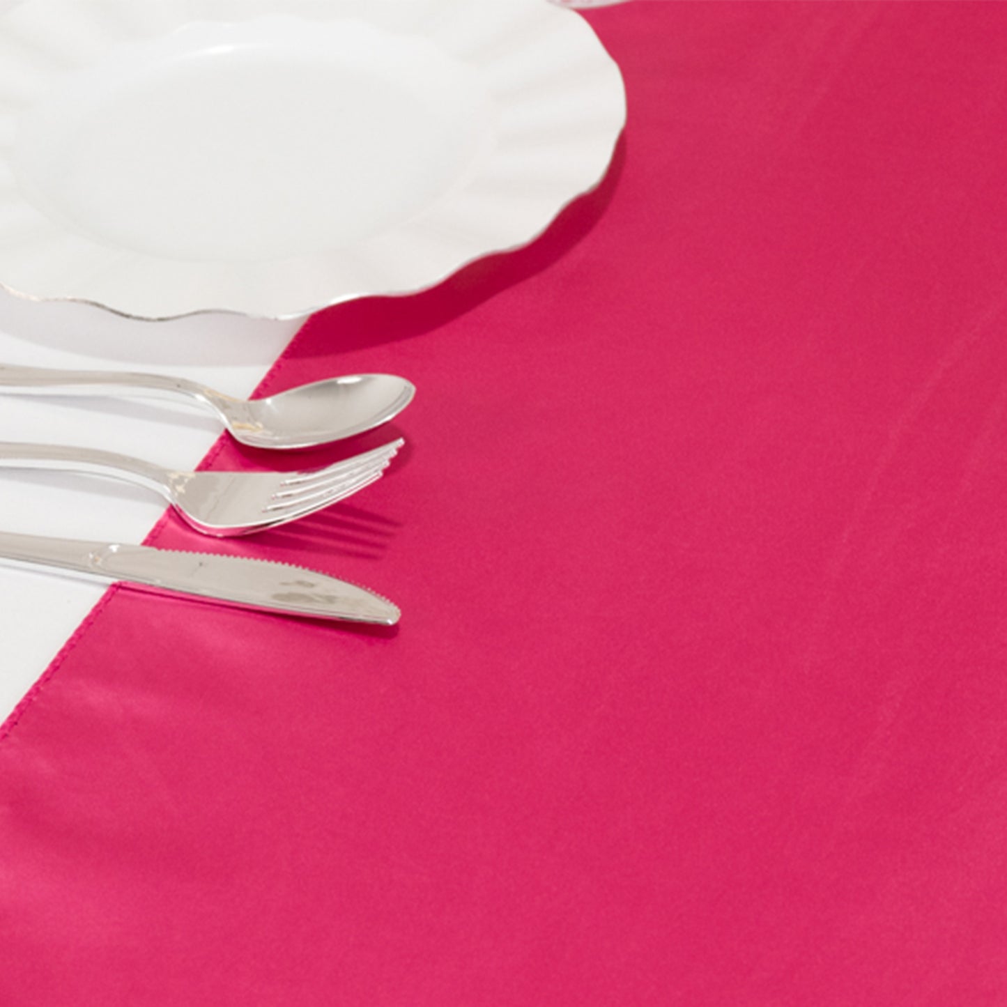 12"x108" Fuchsia Lamour Satin Table Runner