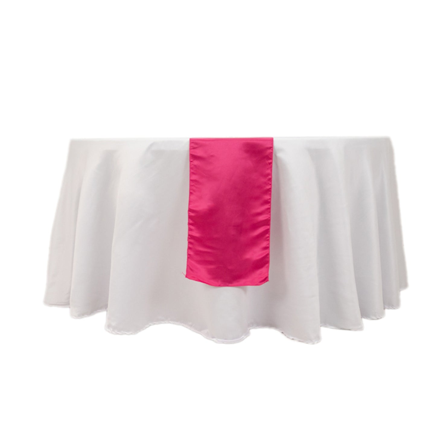 12"x108" Fuchsia Lamour Satin Table Runner