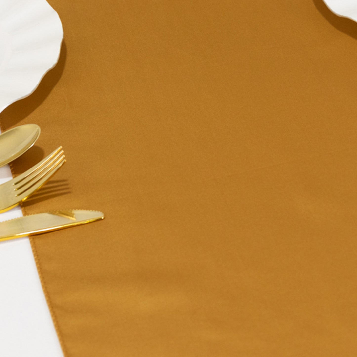 12"x108" Gold Lamour Satin Table Runner
