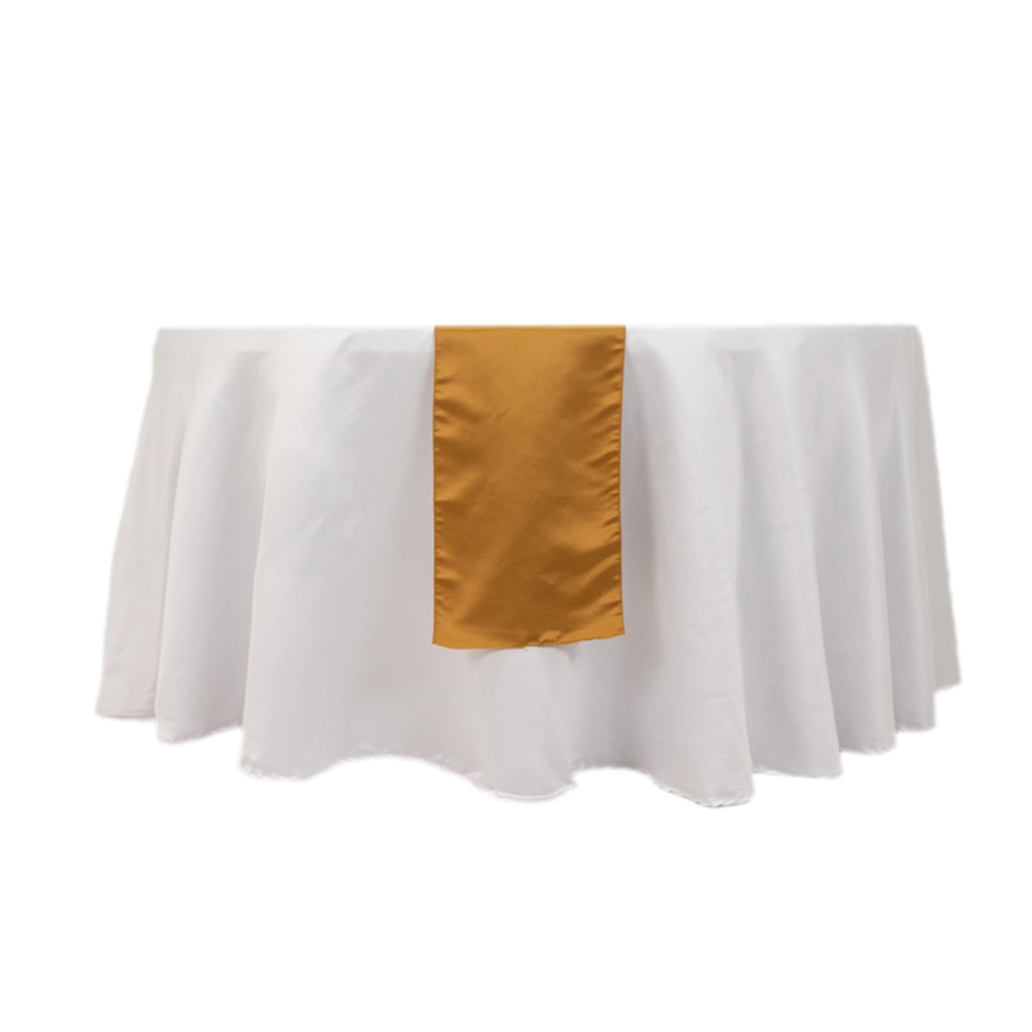 12"x108" Gold Lamour Satin Table Runner