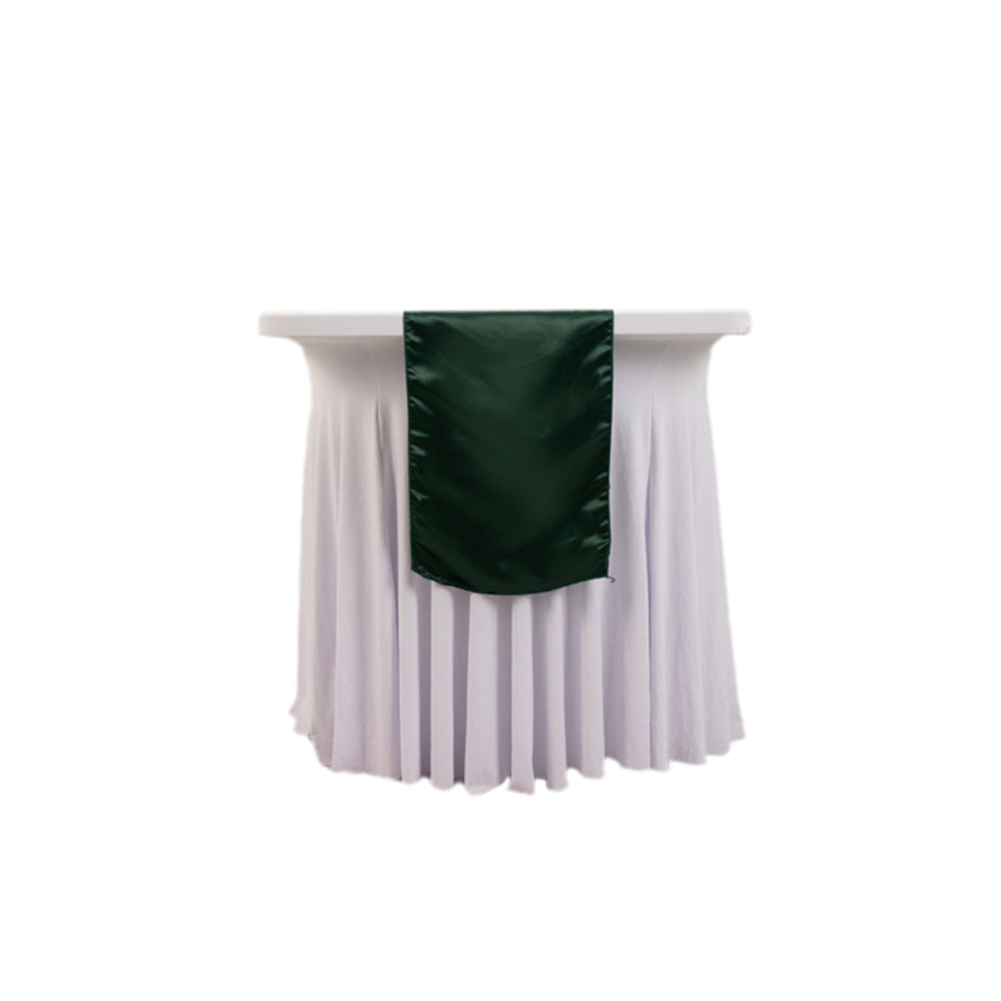 12"x108" Hunter Emerald Green Lamour Satin Table Runner