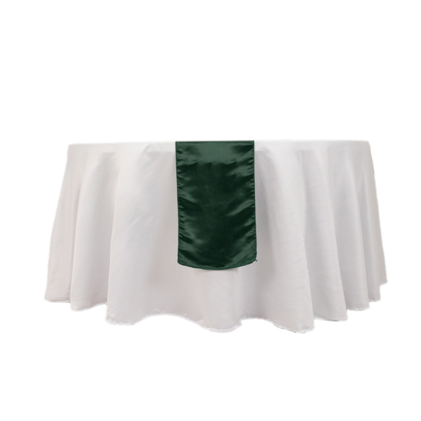 12"x108" Hunter Emerald Green Lamour Satin Table Runner