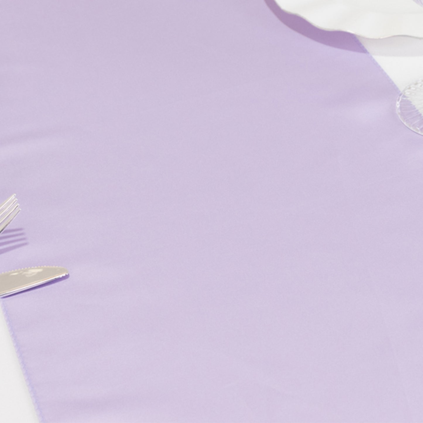 12"x108" Lavender Lilac Lamour Satin Table Runner