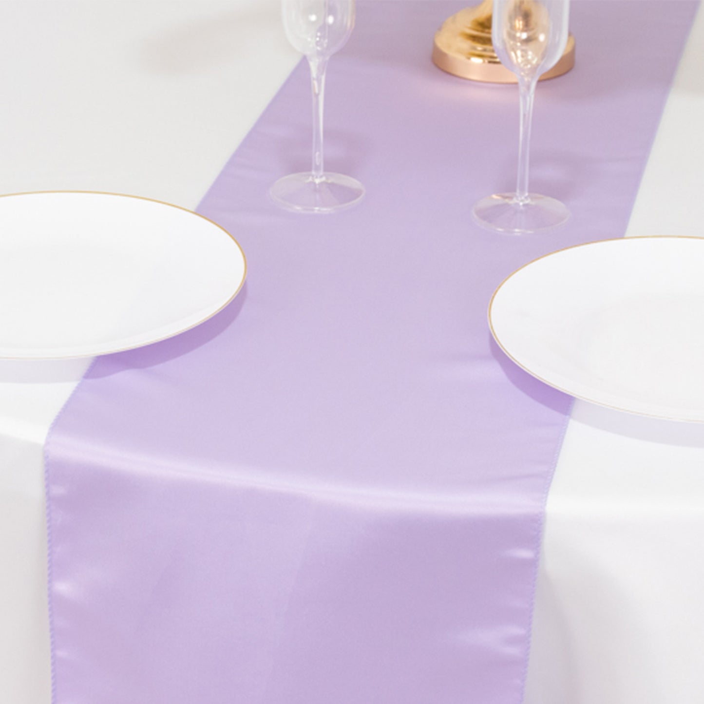 12"x108" Lavender Lilac Lamour Satin Table Runner