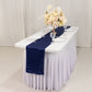 12"x108" Navy Blue Lamour Satin Table Runner