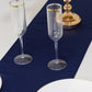 12"x108" Navy Blue Lamour Satin Table Runner