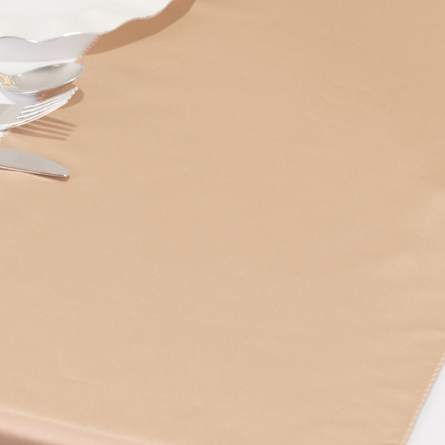 12"x108" Nude Lamour Satin Table Runner