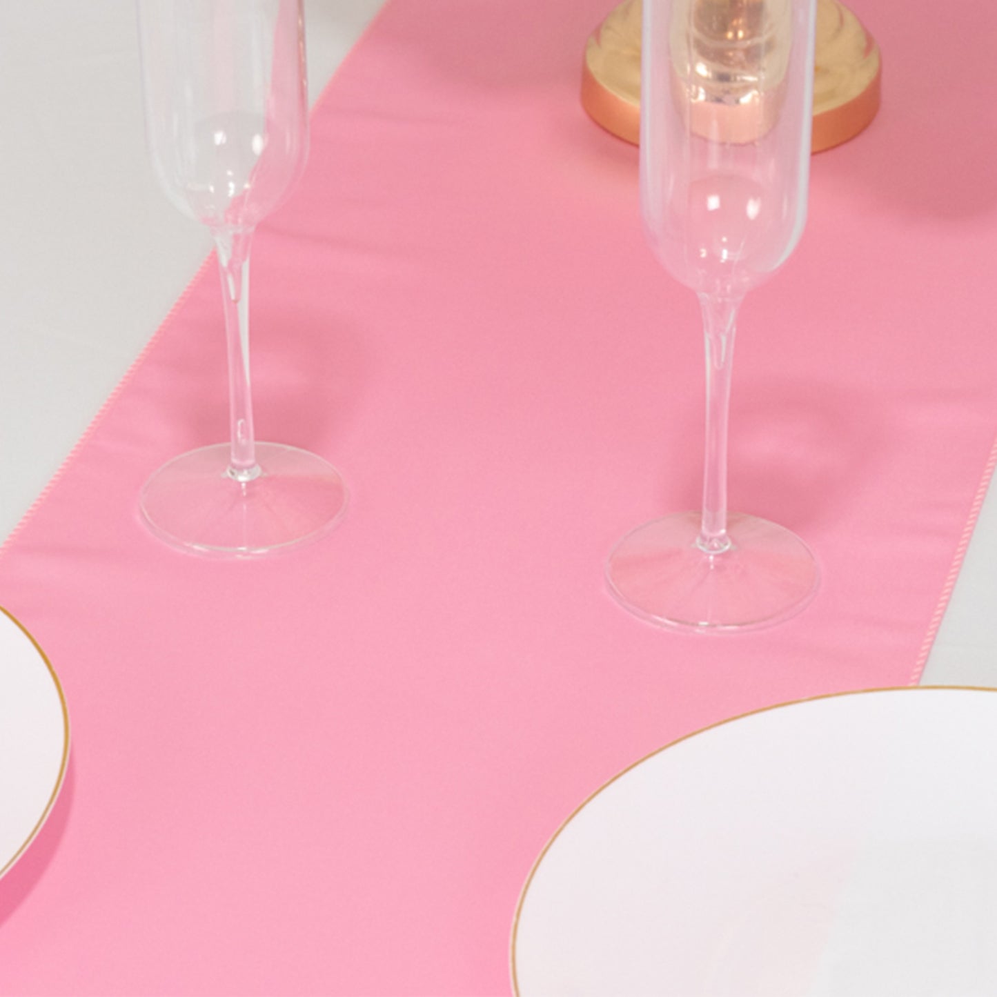 12"x108" Pink Lamour Satin Table Runner