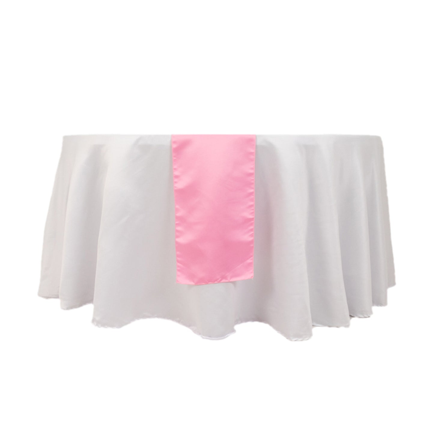 12"x108" Pink Lamour Satin Table Runner