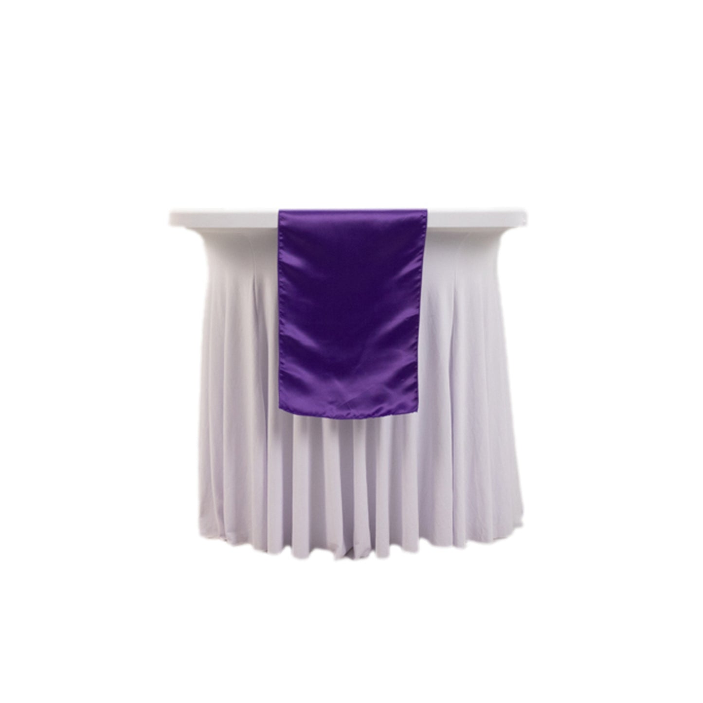 12"x108" Purple Lamour Satin Table Runner