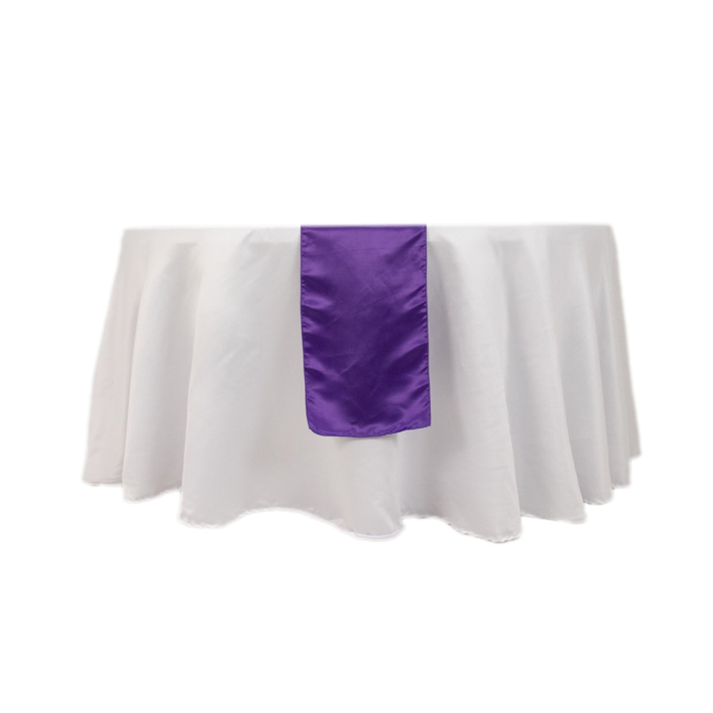 12"x108" Purple Lamour Satin Table Runner