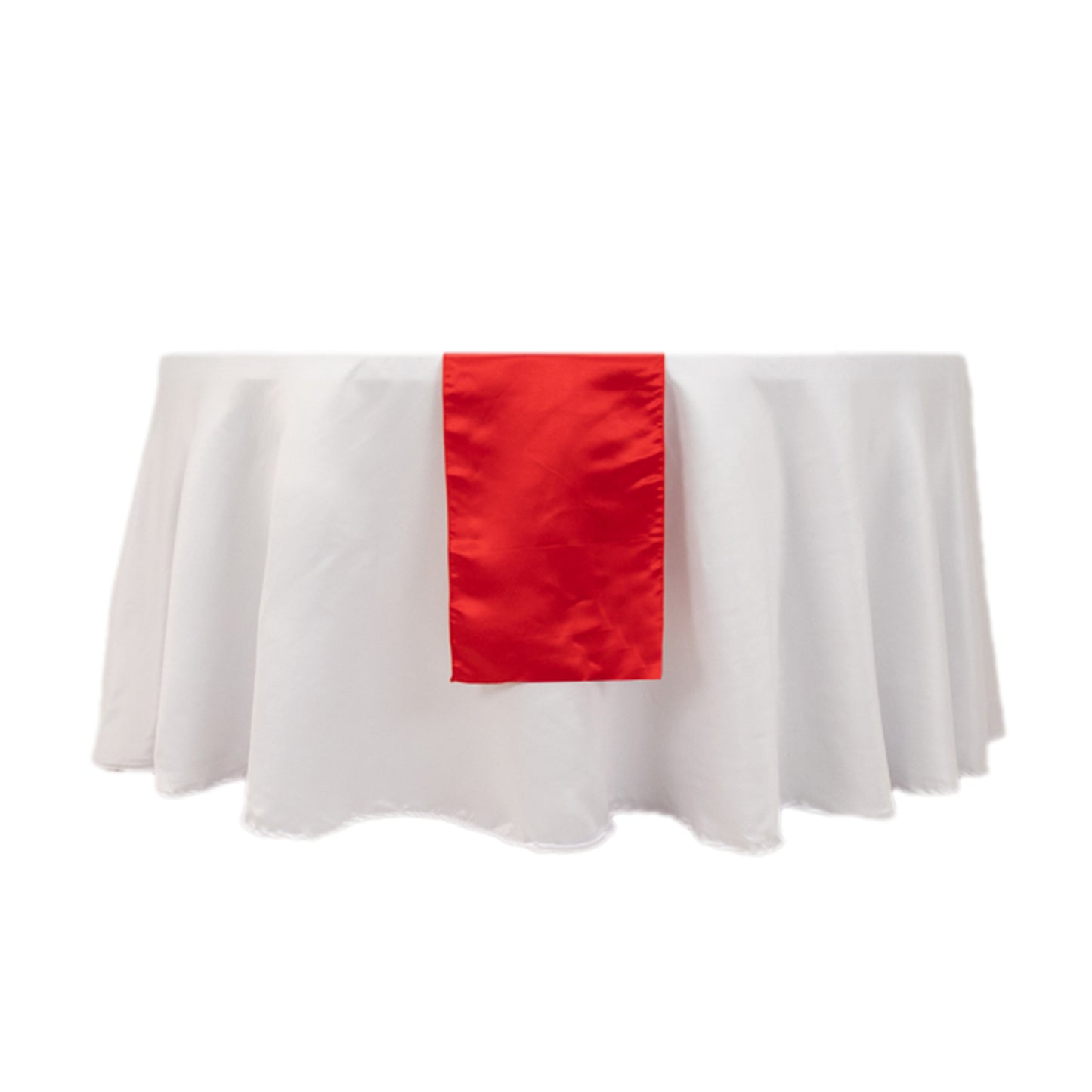 12"x108" Red Lamour Satin Table Runner