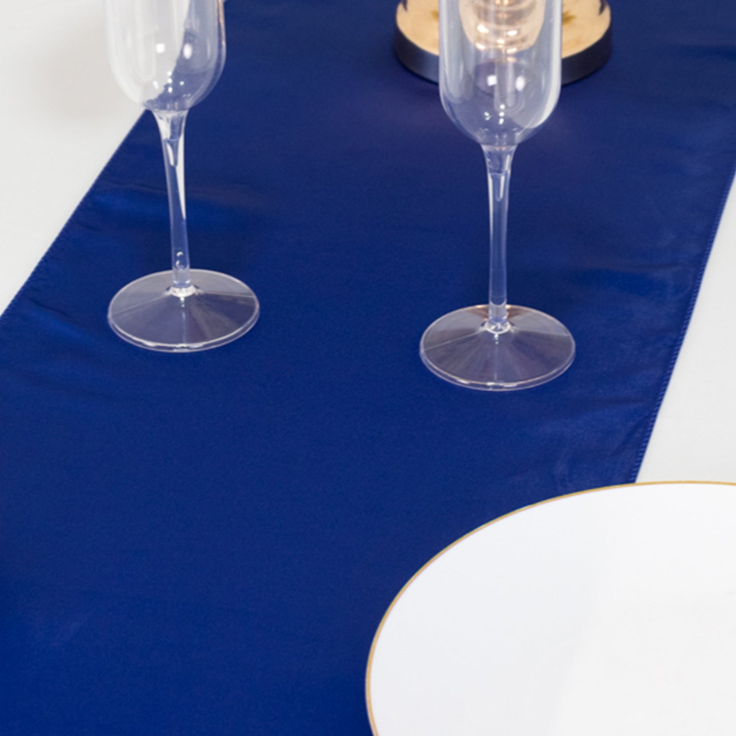 12"x108" Royal Blue Lamour Satin Table Runner