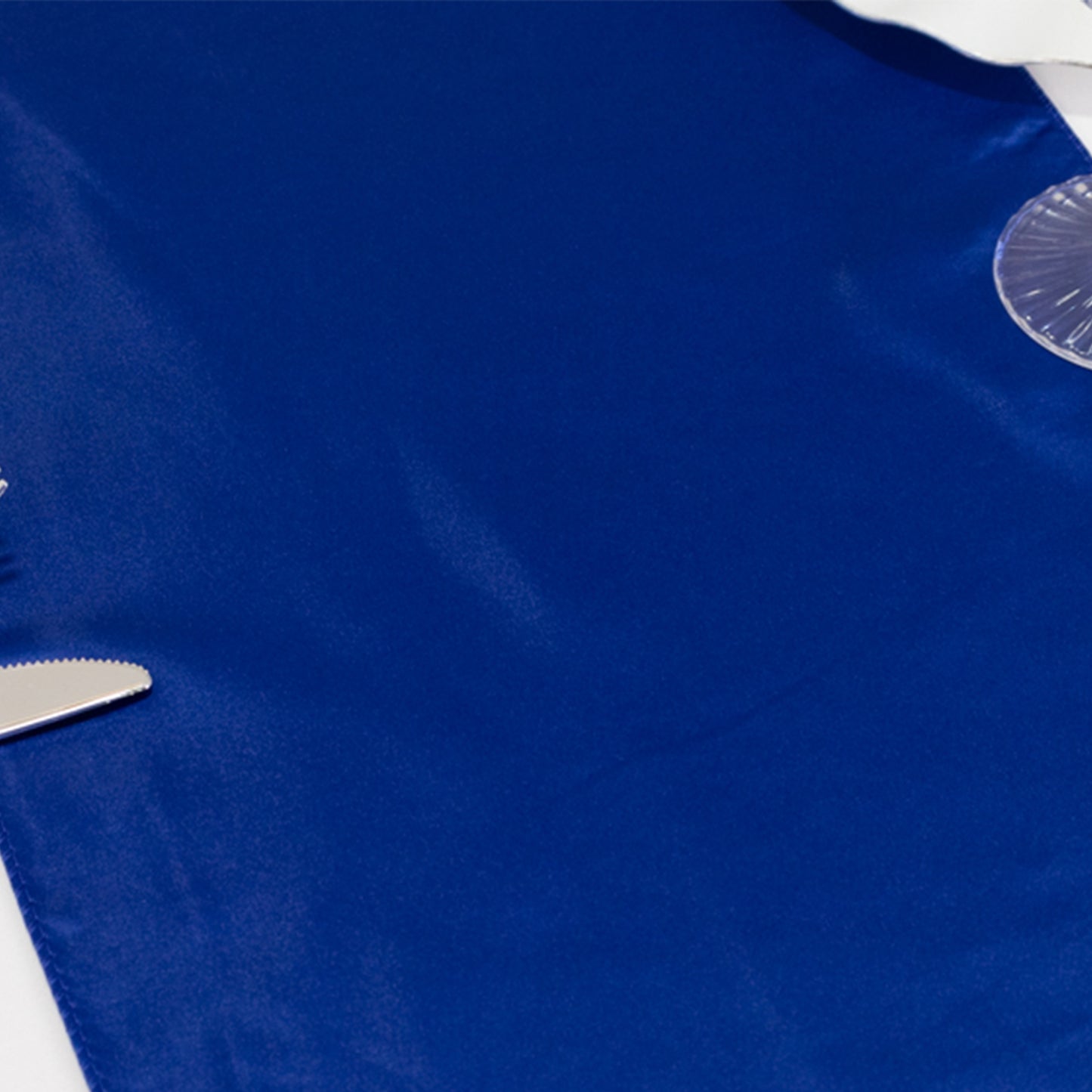 12"x108" Royal Blue Lamour Satin Table Runner