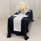 12"x108" White Lamour Satin Table Runner