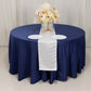 12"x108" White Lamour Satin Table Runner