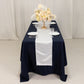 12"x108" White Lamour Satin Table Runner