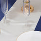 12"x108" White Lamour Satin Table Runner