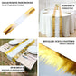 Disposable Table Runner Roll 108" Metallic Gold Foil Icicle Pattern - Stylish Non-Woven Table Decor for Special Occasions