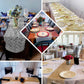 Gold sequin mesh lace table runner for sparkly wedding decoration.