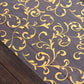 12"x108" Metallic Gold Mesh Table Runner with Embossed Foil Flower Design