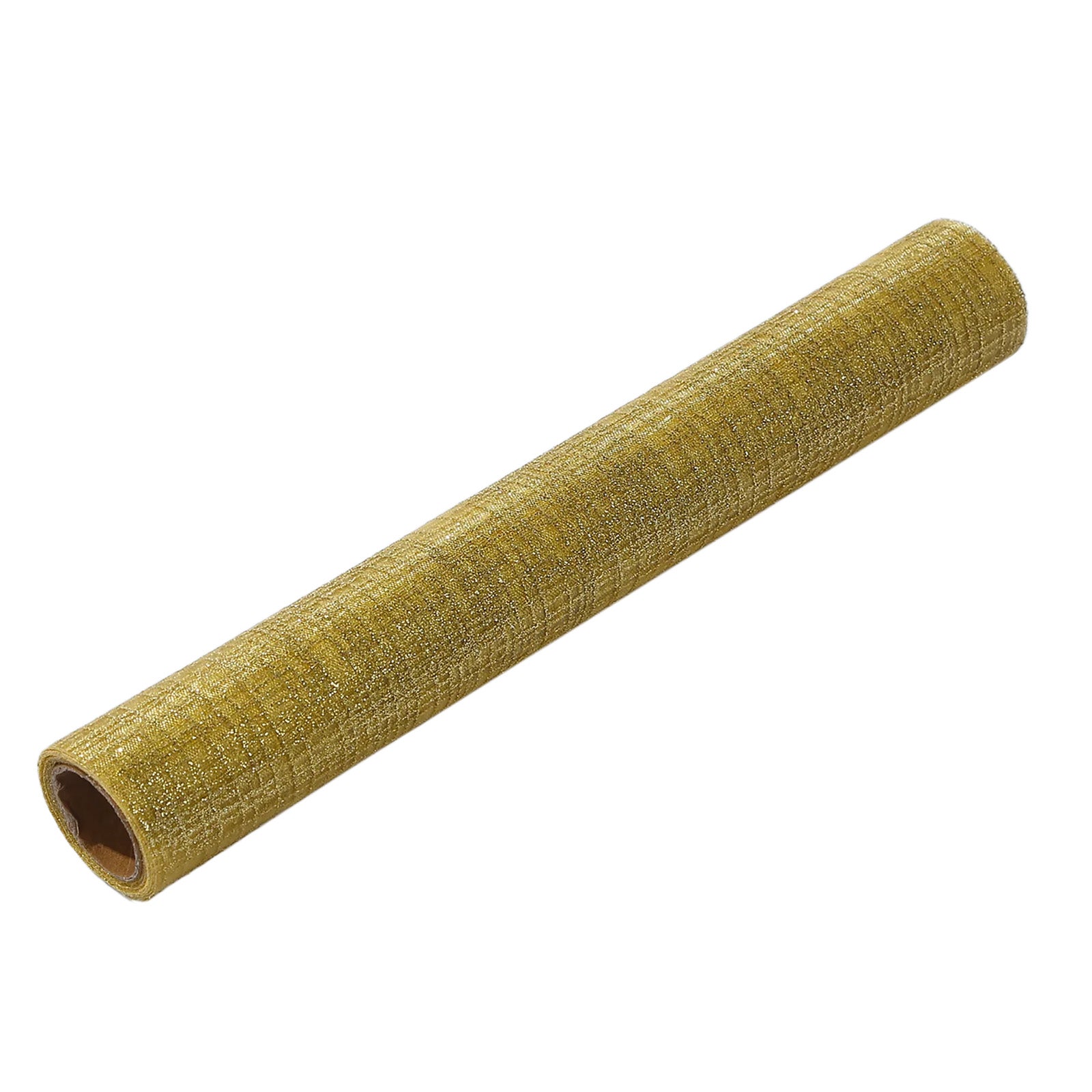 Metallic gold glitter mesh polyester table runner, 11"x108".
