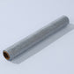 Metallic silver glitter mesh polyester table runner roll.