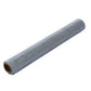 Metallic silver glitter mesh polyester disposable table runner on a roll.