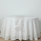 5 Pack White Mesh Organza Disposable Table Runners with Gold Foil Water Wave Pattern - 12"x108"